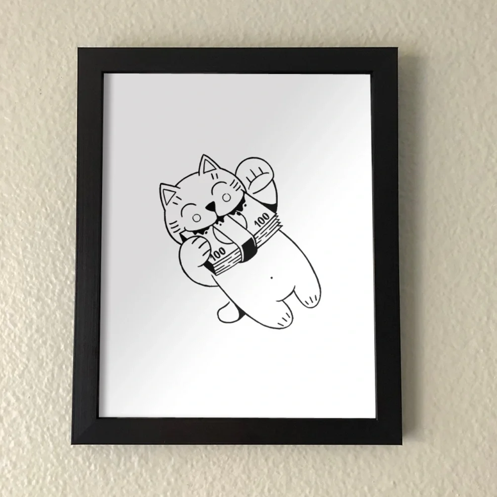 Lucky Cat Wall Art